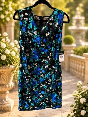 NWT Lauren Ralph Lauren Embroidered Cocktail Dress Size 18